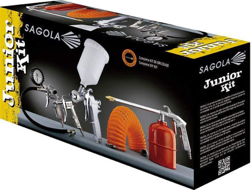 Kit Aerográfico Sagola Junior 20160105 | 5 Herramientas para Pintado 
