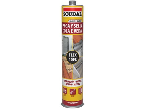 Blanco Masilla PU Soudal Pega y Sella 300 ml | ISO 11600 F 25 LM