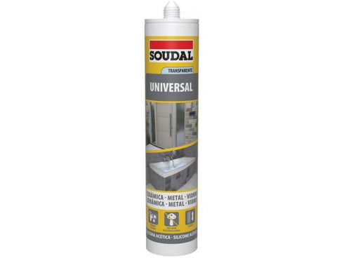 Transparente / 280ml / Pack de 12 unidades Silicona Ácida Universal Soudal 280 ml | Pack 12 | Incremental