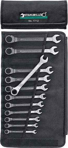 JGO.LLAVE COMBINADA C/CARRACA 17/5PZ