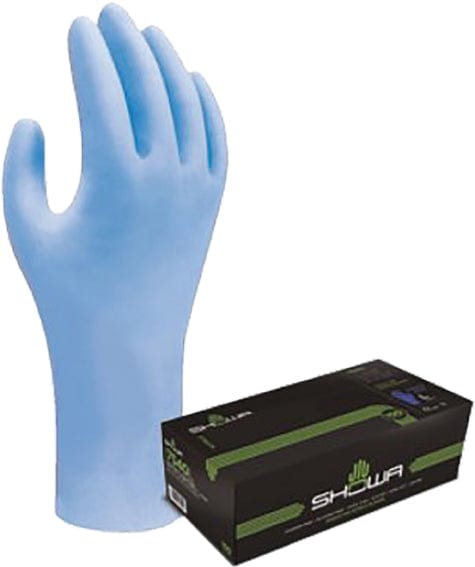 S/7 Guante Nitrilo Desechable Showa 7500PF (Caja 100 uds) Azules