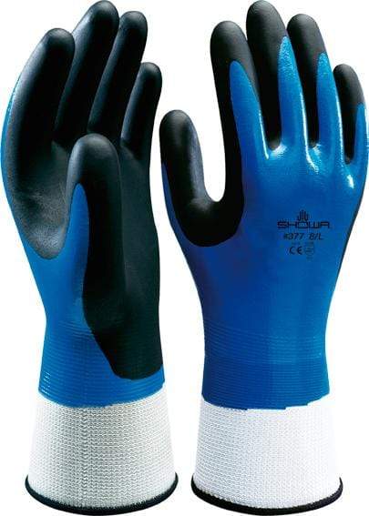 6 / Azul / 10 Unidades Guantes Nitrilo Sin Polvo Showa 377 - Pack 10 Unidades