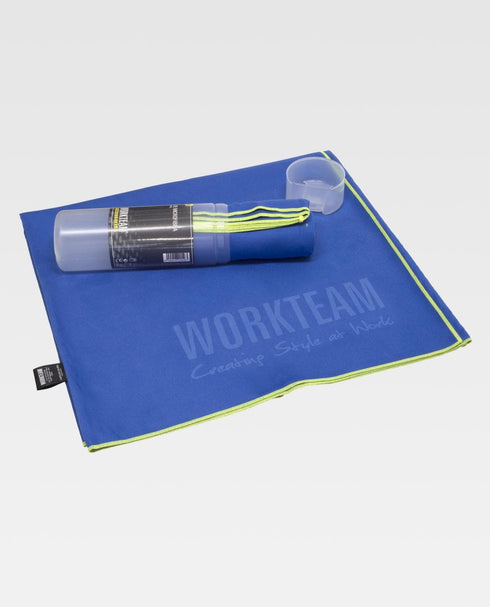 130x80cm / Azul/Amarillo Toalla Microfibra WorkTeam