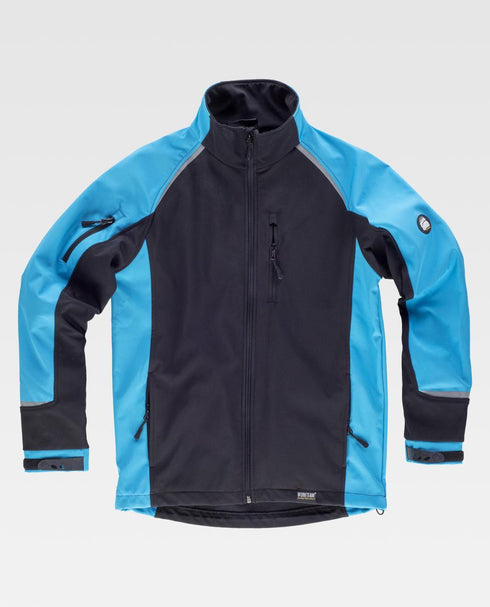Negro/Azul / M Chaqueta WorkShell S9498 WorkTeam